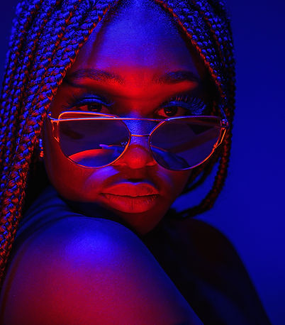 Red and Blue Neon Light