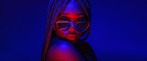 Red and Blue Neon Light