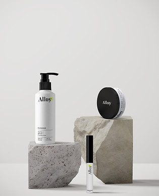 White bottled skin care and cosmetic products