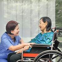 Nurse and Patient on Wheelchair