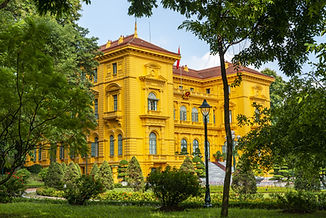 Outside of a government agency's office in Vietnam