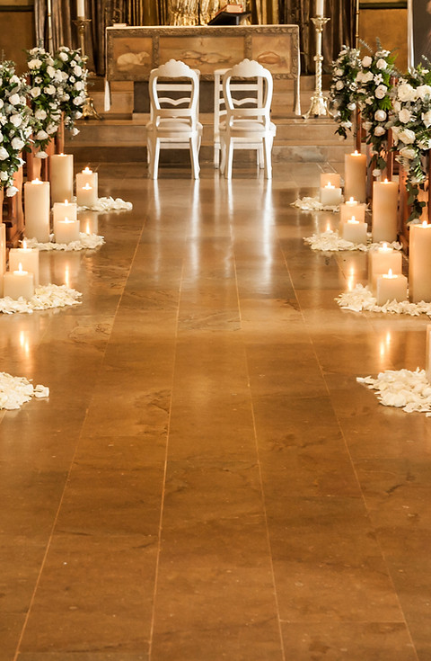 Decoraciones de pasillo de bodas
