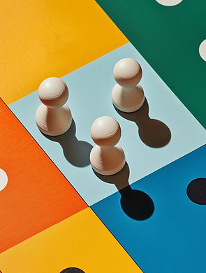 Peças de jogo coloridas