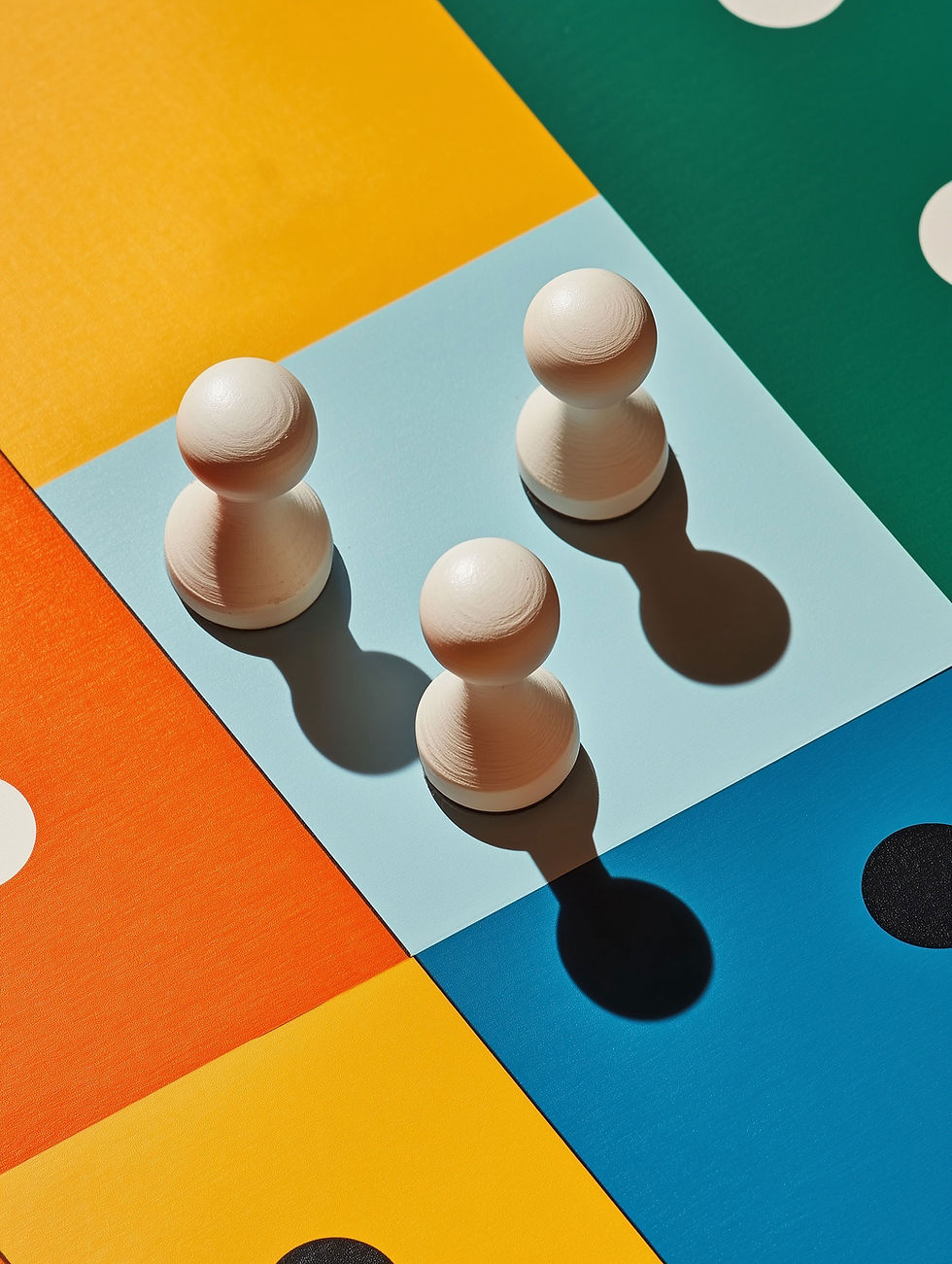 色彩繽紛的遊戲棋子