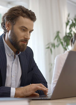 Businessman Using Laptop