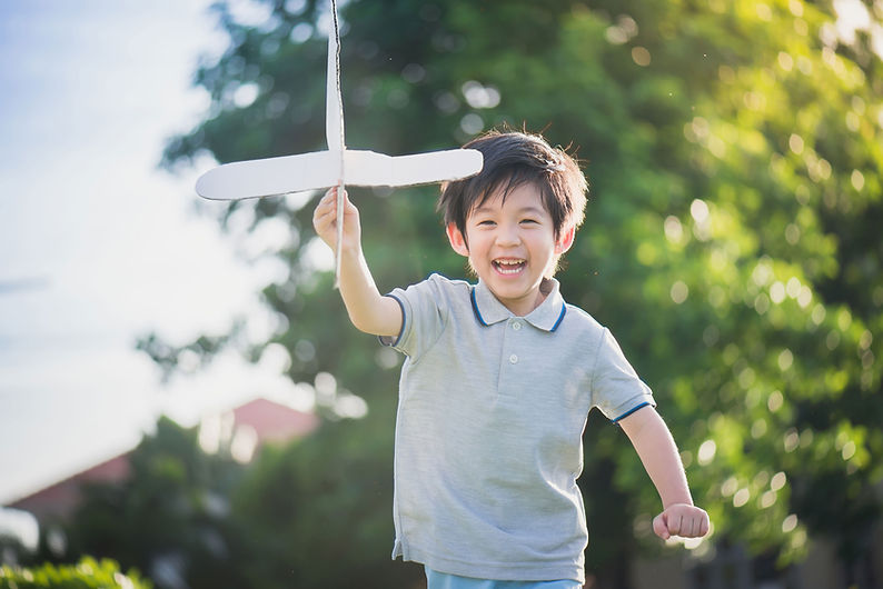 Boy Playing Outside