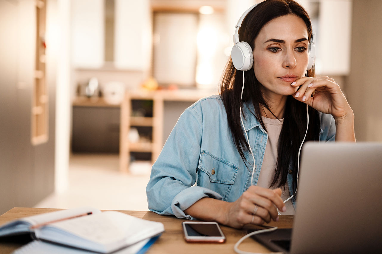Woman Using Laptop