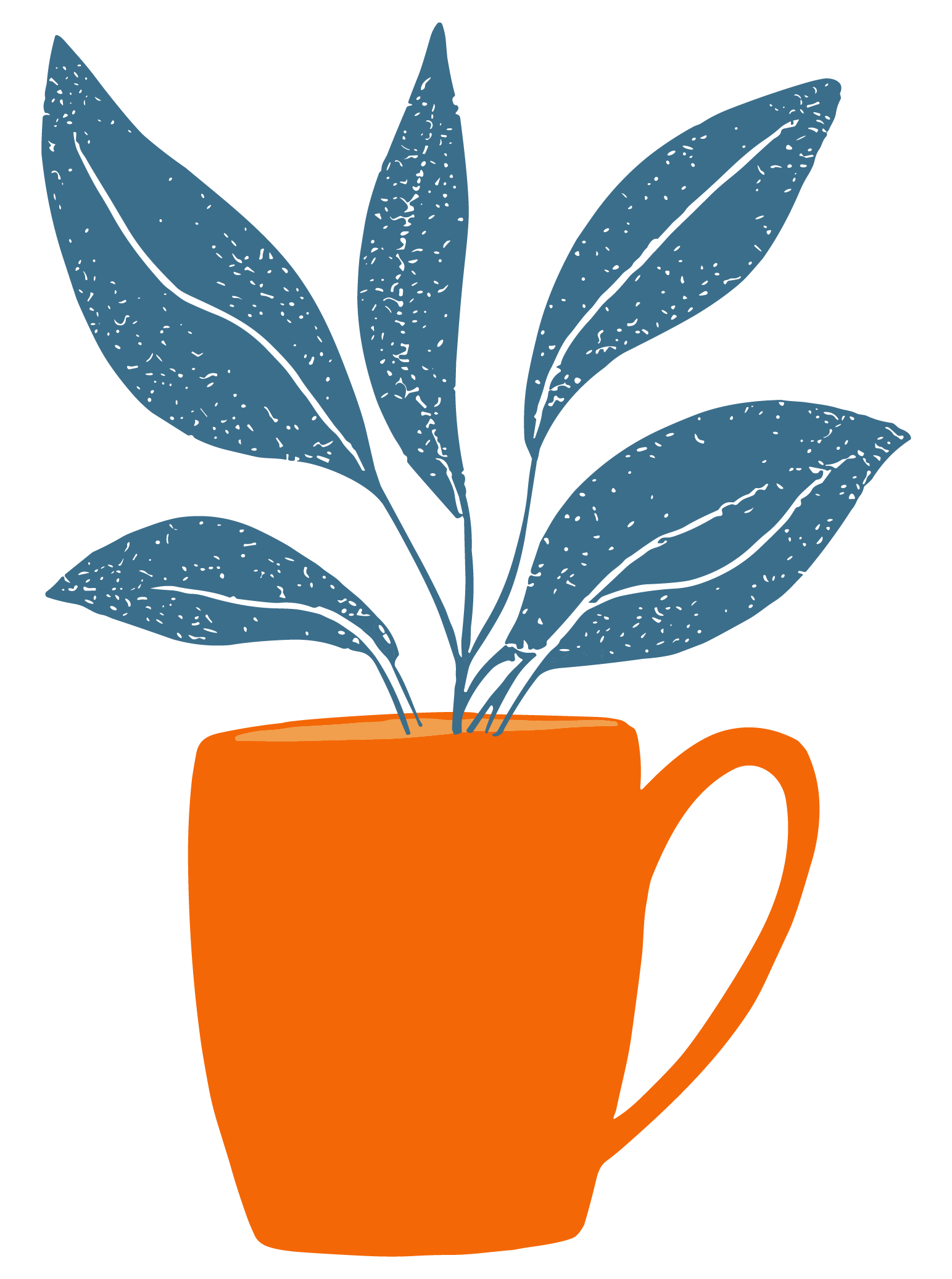 Plant in Orange Mug