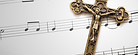 Music Sheets and a Cross