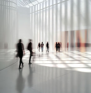 Silhouettes floues à l'intérieur