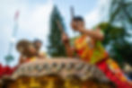 Lion dance in Vietnam during Tet