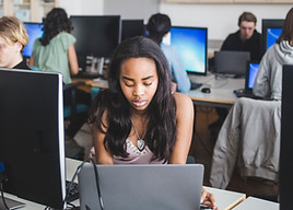 Young adult learning AI