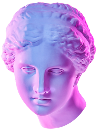 Neon Sculpture Bust