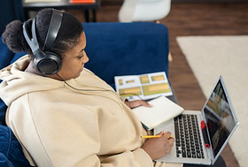 Woman Using Laptop