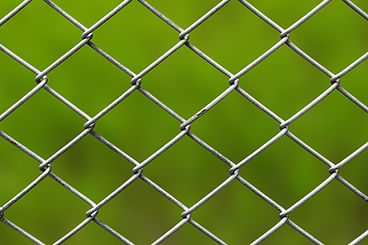 Metal fences, metal fences with the details of the background is green space
