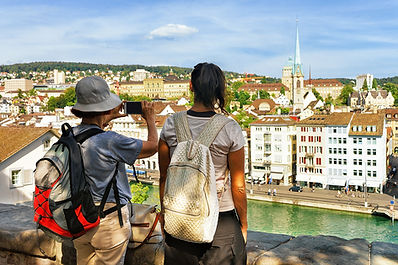 City visiting tourists