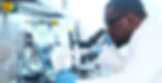 Scientist using microscope