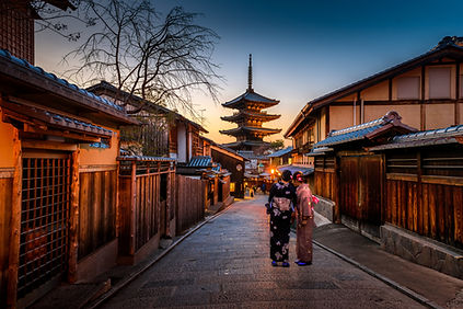 Pequena rua no Japão