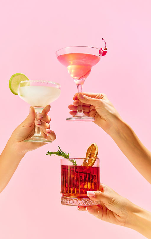 Colorful Cocktail Toast