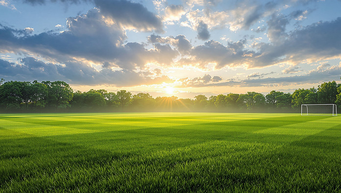 Soccer Field at Sunset