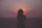 Portrait au coucher du soleil