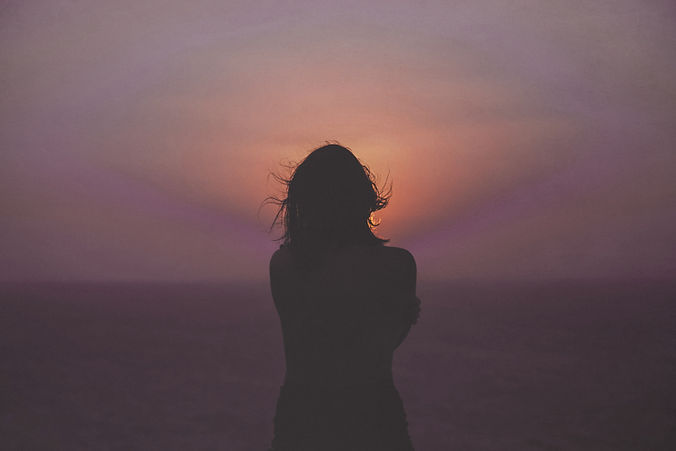 Portrait au coucher du soleil