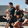 Exercício de corrida em grupo