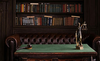 Judge's Desk with Lady Justice
