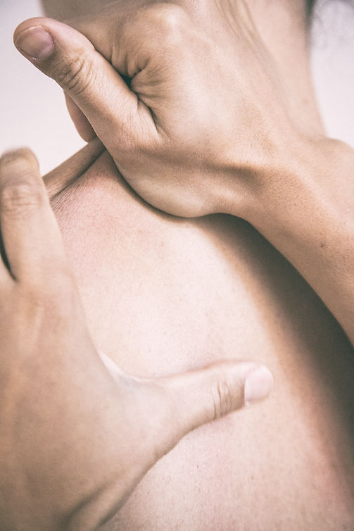 Schultermassage Nahaufnahme