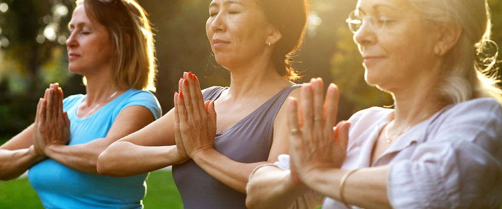 Women Practicing Yoga Outdoor