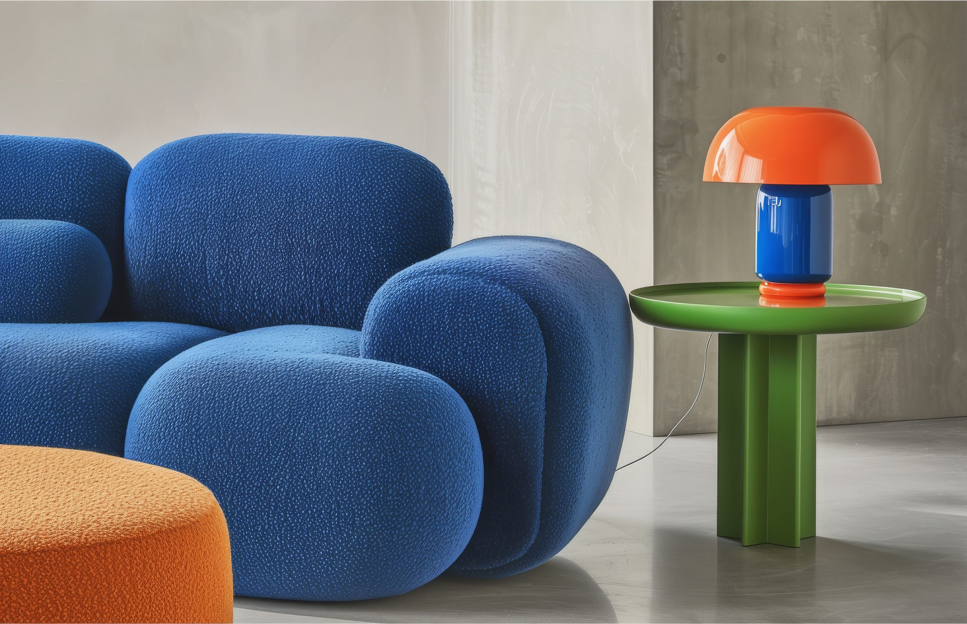 Blue velvet soft 3 seater