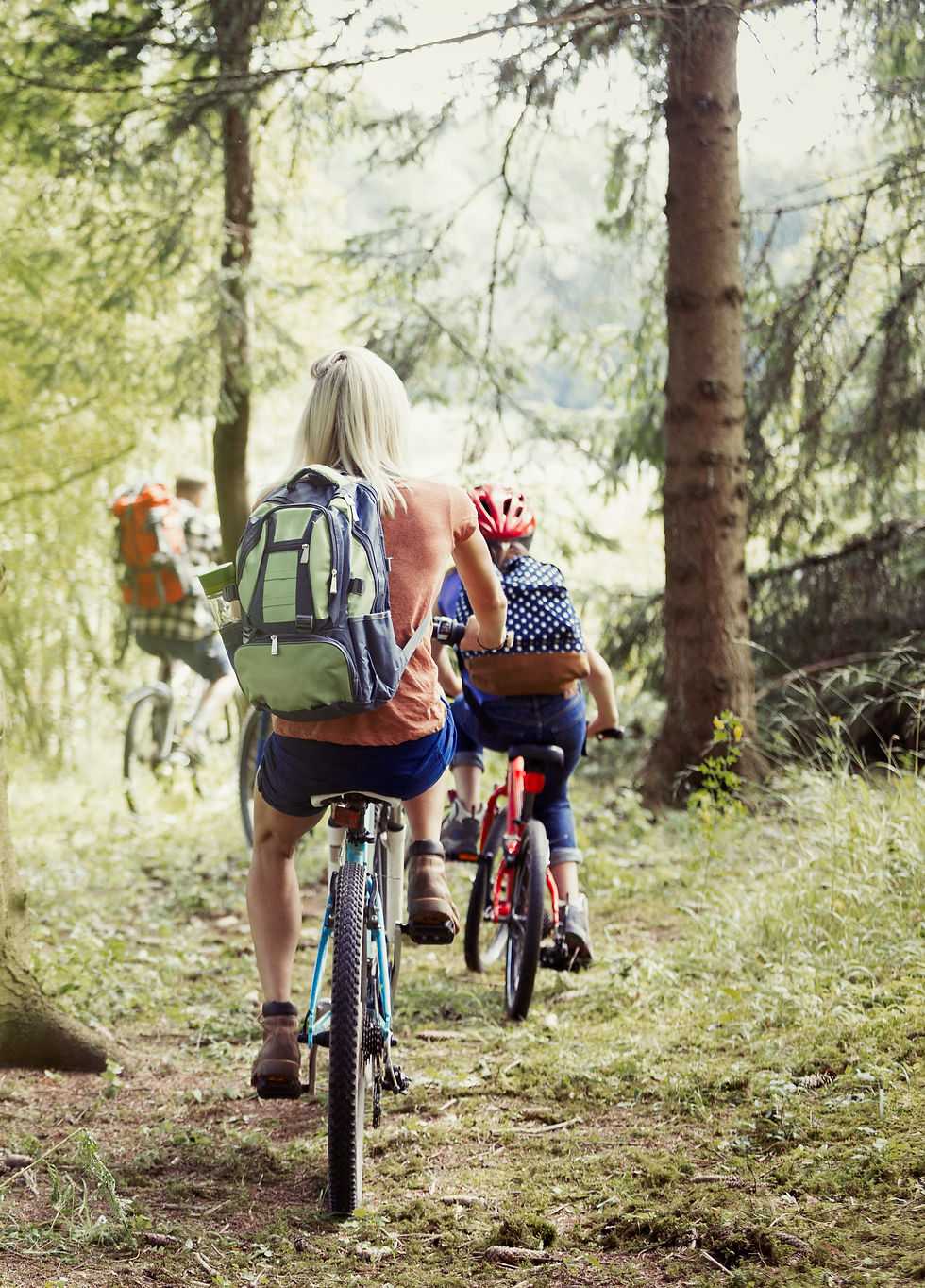 Family Cycling Outdoors