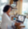 Woman in telehealth consultation
