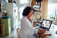Woman in telehealth consultation