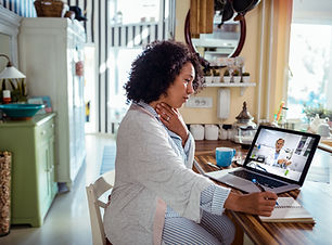 Woman in telehealth consultation