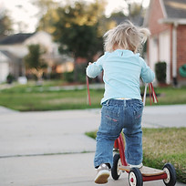 Child on Scooter