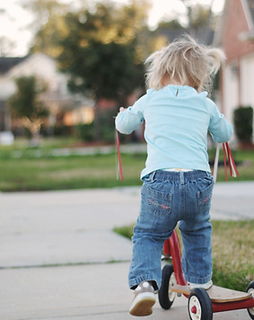 Child on Scooter
