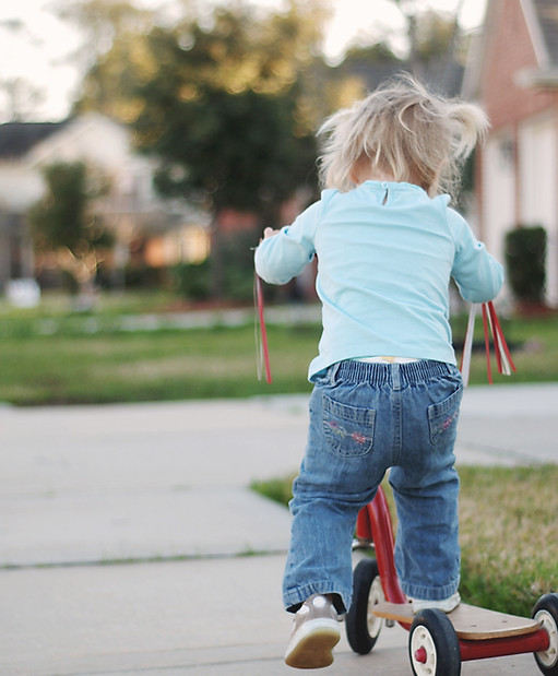 Child on Scooter
