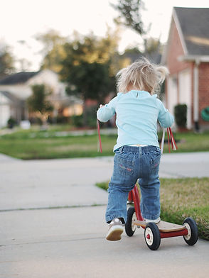 Child on Scooter