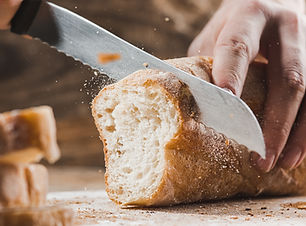 Slicing Fresh Bread