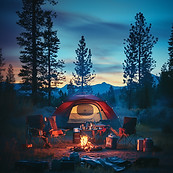 Outdoor-Campingszene