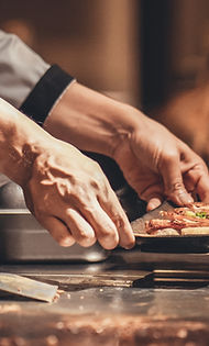 Carne de Hibachi plateada