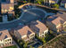 A cul-de-sac with houses from an arial view.