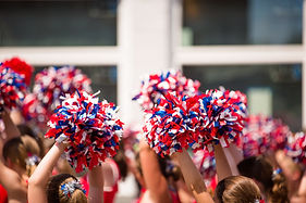 Cheerleaders With Pom-Poms