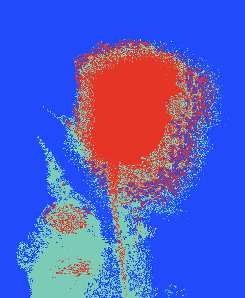 Abstract Red and Blue Strokes