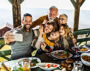 Family taking a selfie