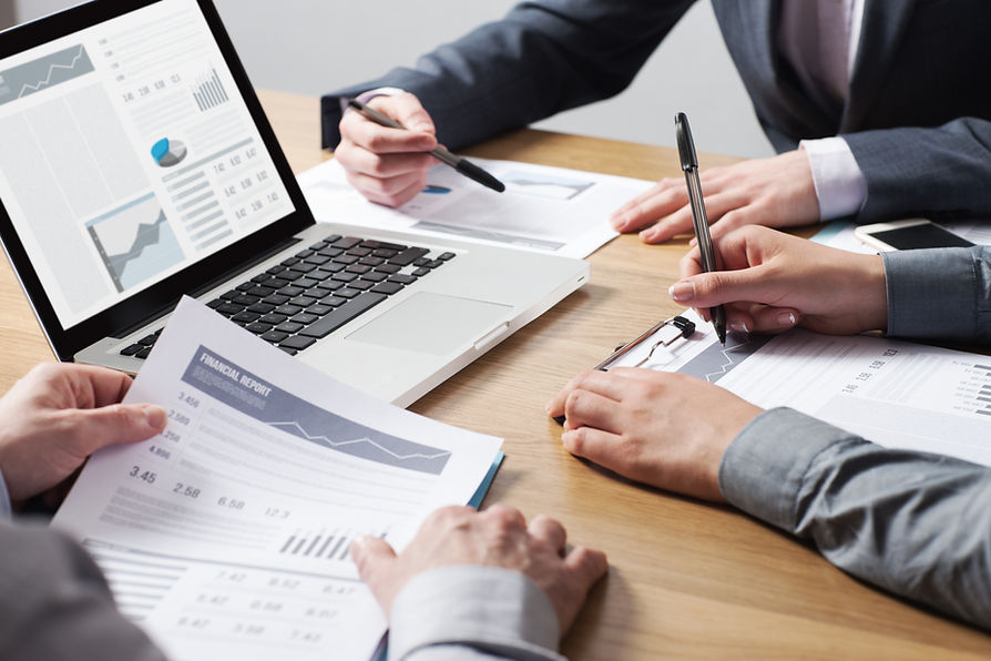 Accountants working in office