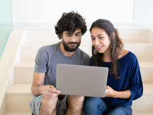 Couple on laptop