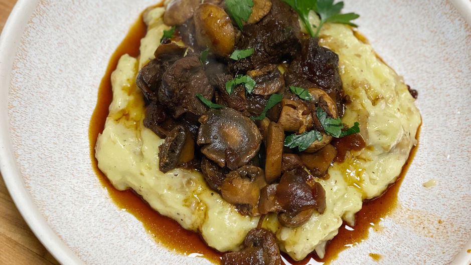 Whiskey Seared Beef Tips