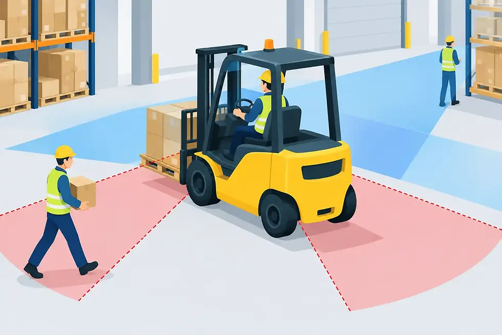 How to Reduce Blind Spots Around Forklifts